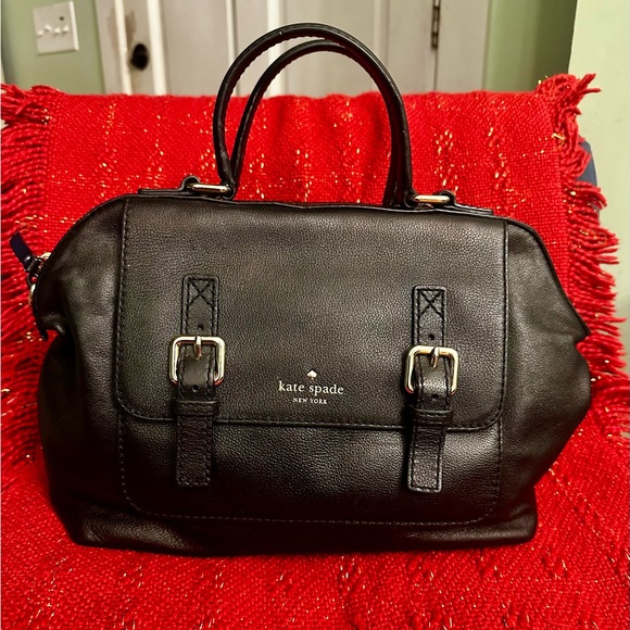kate spade Handbags - Kate Spade Black Satchel with Buckle Detail